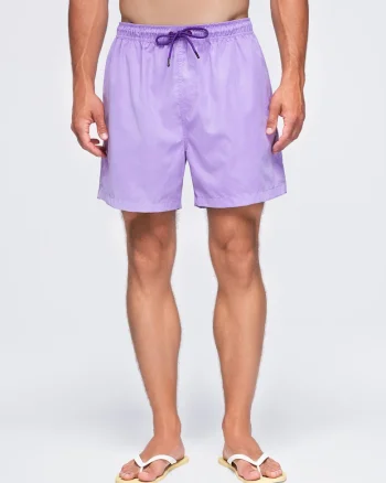 Pantaloni scurti de baie regular fit, uscare rapida, OM-SRSS-0216, Mov