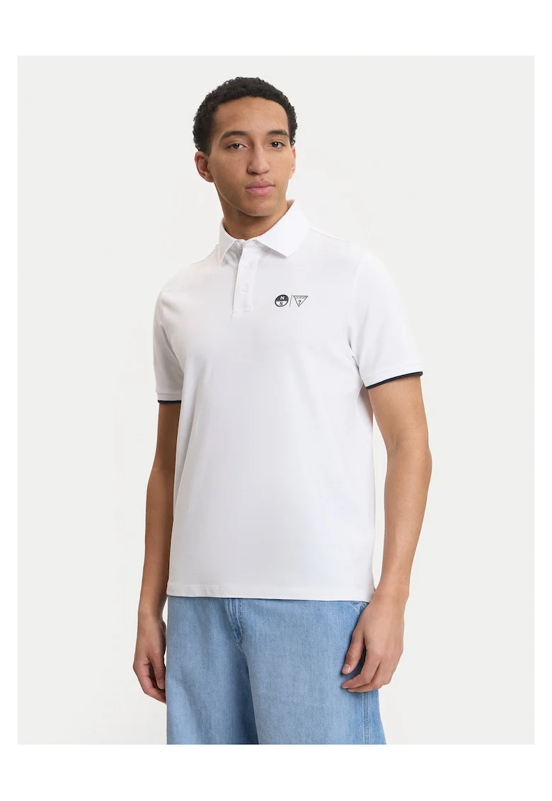Tricou barbati,  alb, bumbac, 95% bumbac, 5% elastan,