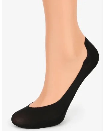 Sosete pentru femei,  Comfort Low, cu profil jos, din material elastic, talpa din bumbac, poliamida/elastan, set 2 perechi, 35-37, negru