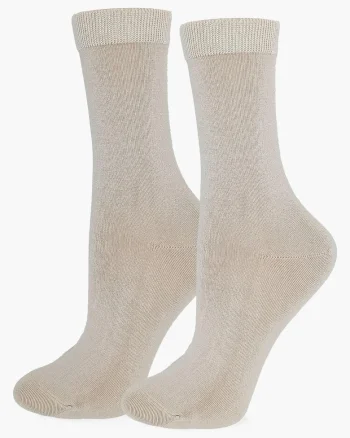 Sosete pentru femei,  Cashmere Hug, uni, elastice, cu banda elastica confortabila, lungime clasica, viscoza/casmir, 36/40, caramel