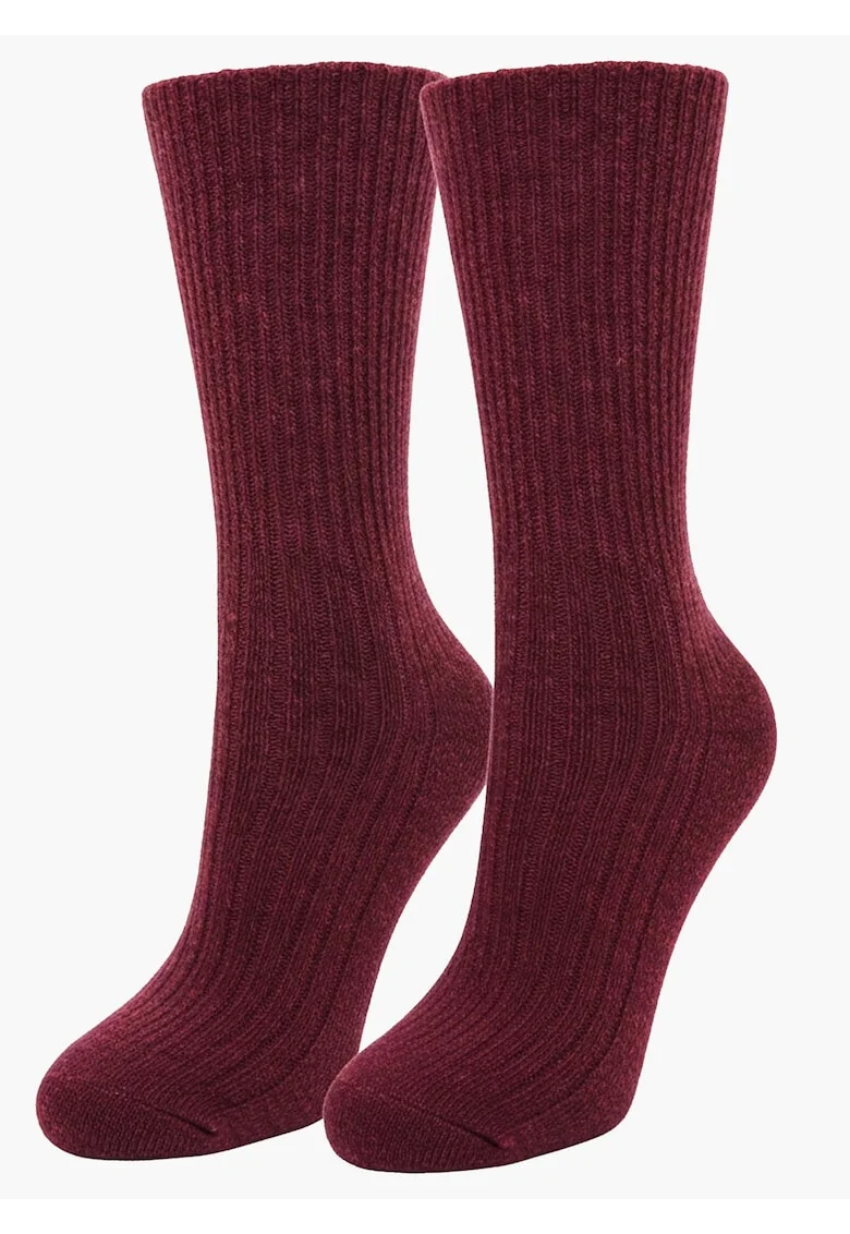 Sosete pentru femei,  Wool Soft, Rosu inchis