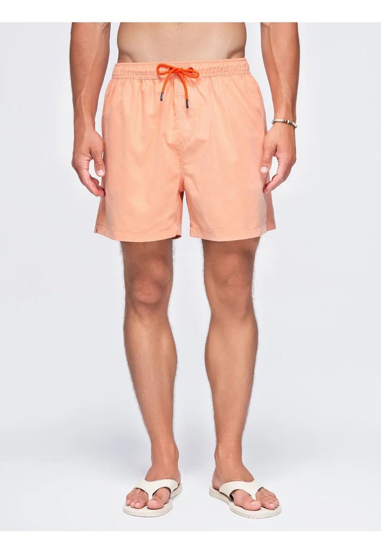 Pantaloni scurti de baie regular fit, uscare rapida, OM-SRSS-0216, Portocaliu
