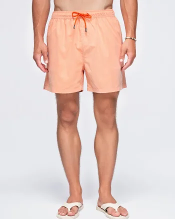 Pantaloni scurti de baie regular fit, uscare rapida, OM-SRSS-0216, Portocaliu