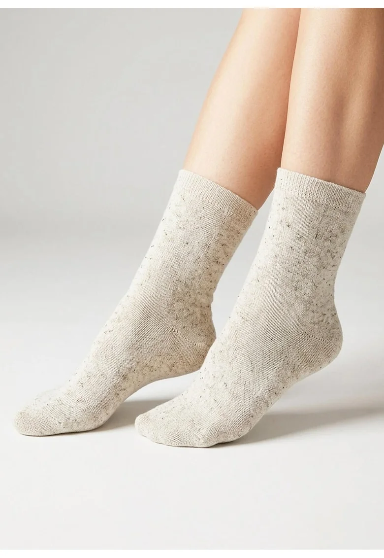 Sosete dama,  Skdalenna, naturale, marime 36-40, tricot din in si bambus