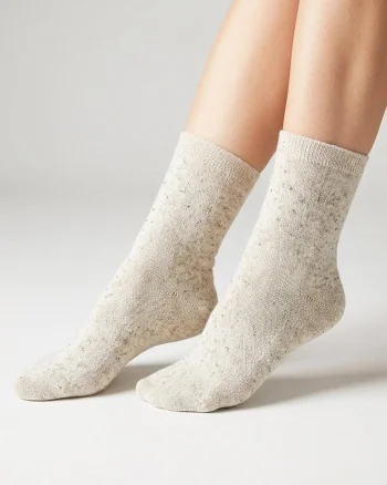 Sosete dama,  Skdalenna, naturale, marime 36-40, tricot din in si bambus