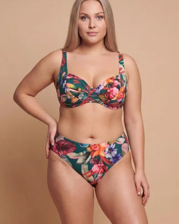Sutien de baie  Fiji, cu burete si armatura pentru bust mare, Multicolor