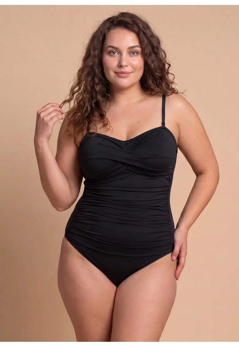 Costum de baie intreg  Paros, cupele sustin bine bustul, Negru
