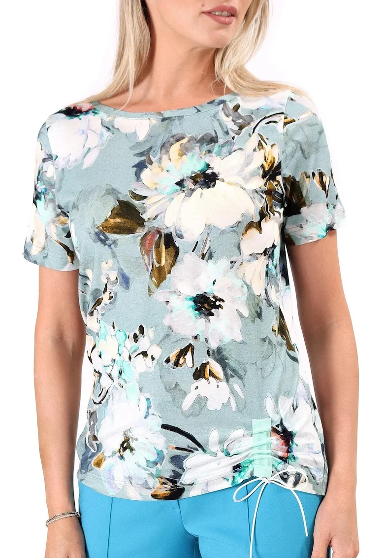 Bluza din jerse elastic cu snur in partea de jos TCC-6V, Verde