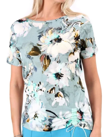 Bluza din jerse elastic cu snur in partea de jos TCC-6V, Verde