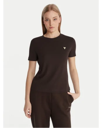 Tricou dama,  bumbac/modal/elastan, maro