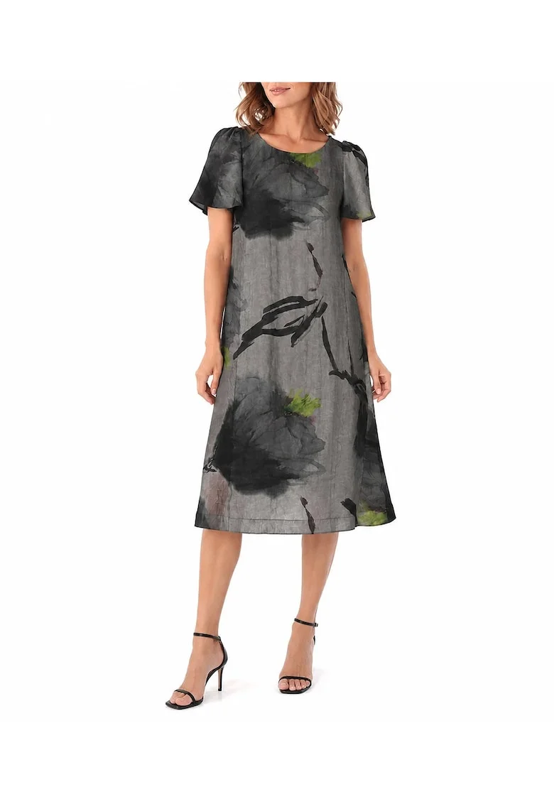 Rochie din viscoza dublata cu strat de organza R9V-AD, Gri