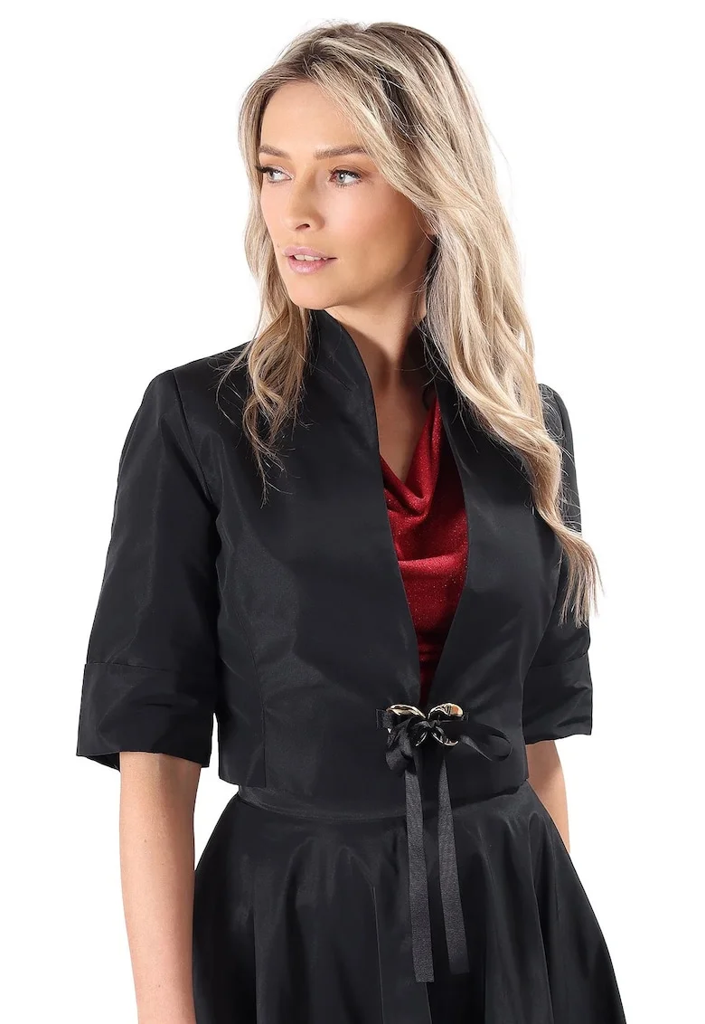 Bolero elegant din tafta SG4-T6, Negru