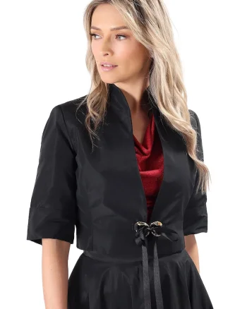 Bolero elegant din tafta SG4-T6, Negru