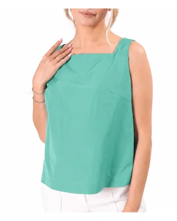Bluza eleganta din tafta usoara BT6-T7, Turcoaz