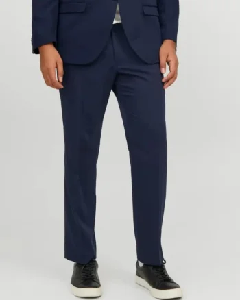 Plus Pantaloni costum barbati, JPRFRANCO, cu croiala Regular Fit, Bleumarin inchis