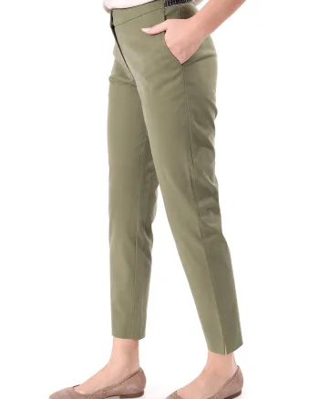 Pantaloni pana lejeri din tencel cu bumbac PIJ-AC, Kaki