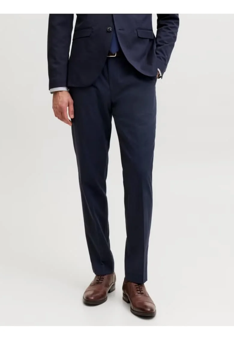 Pantaloni costum barbati, JPRFRANCO, cu croiala Super Slim fit, Albastru