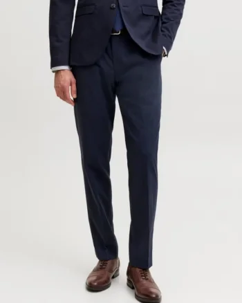 Pantaloni costum barbati, JPRFRANCO, cu croiala Super Slim fit, Albastru