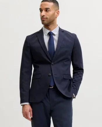 Sacou elegant barbati, JPRFRANCO, cu croiala Super Slim fit, Bleumarin inchis