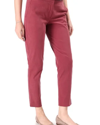 Pantaloni pana lejeri din tencel cu bumbac PIJ-AC, Rosu cireasa