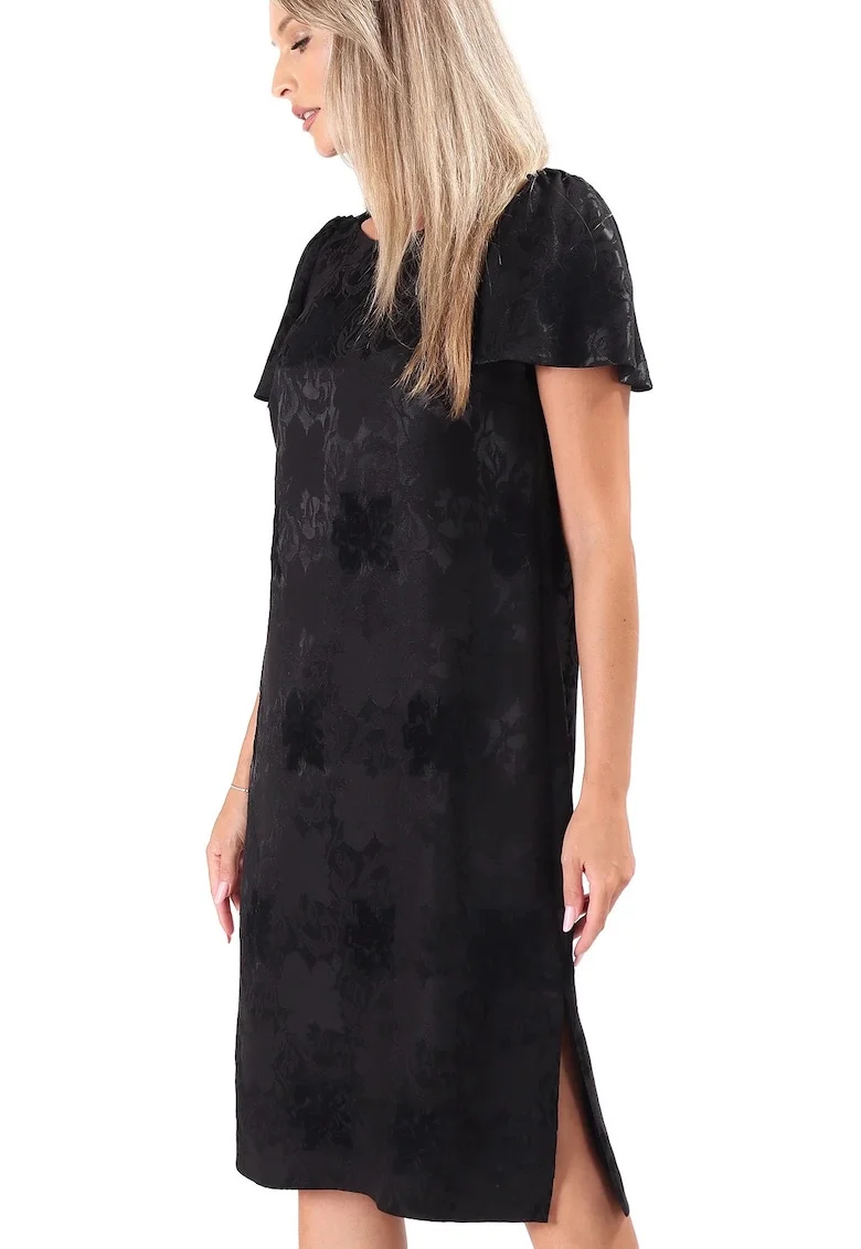 Rochie eleganta cu maneci ample scurte RNG-IR, Negru