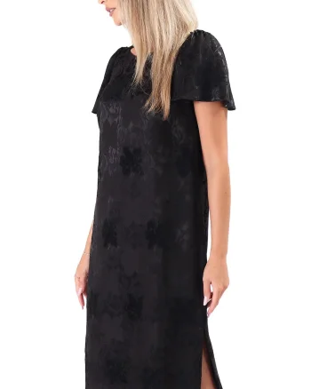 Rochie eleganta cu maneci ample scurte RNG-IR, Negru