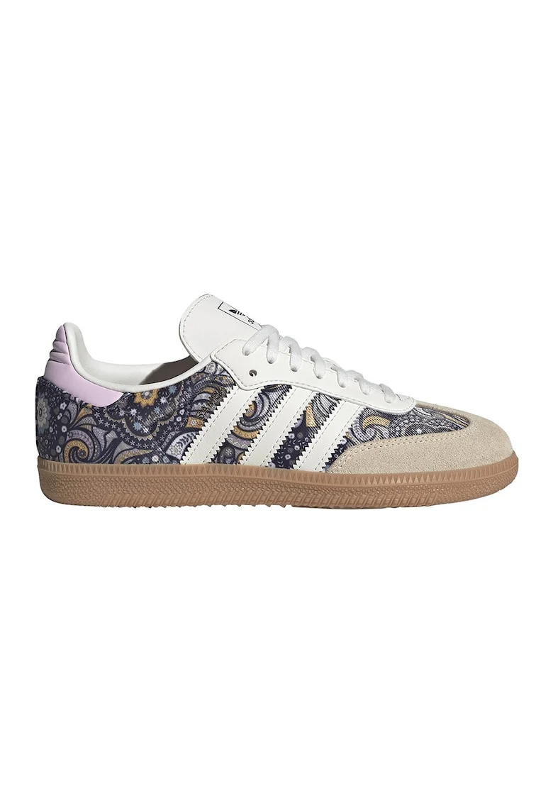 Pantofi sport Samba cu imprimeu si garnituri din piele intoarsa, Violet/Albastru/Bej deschis
