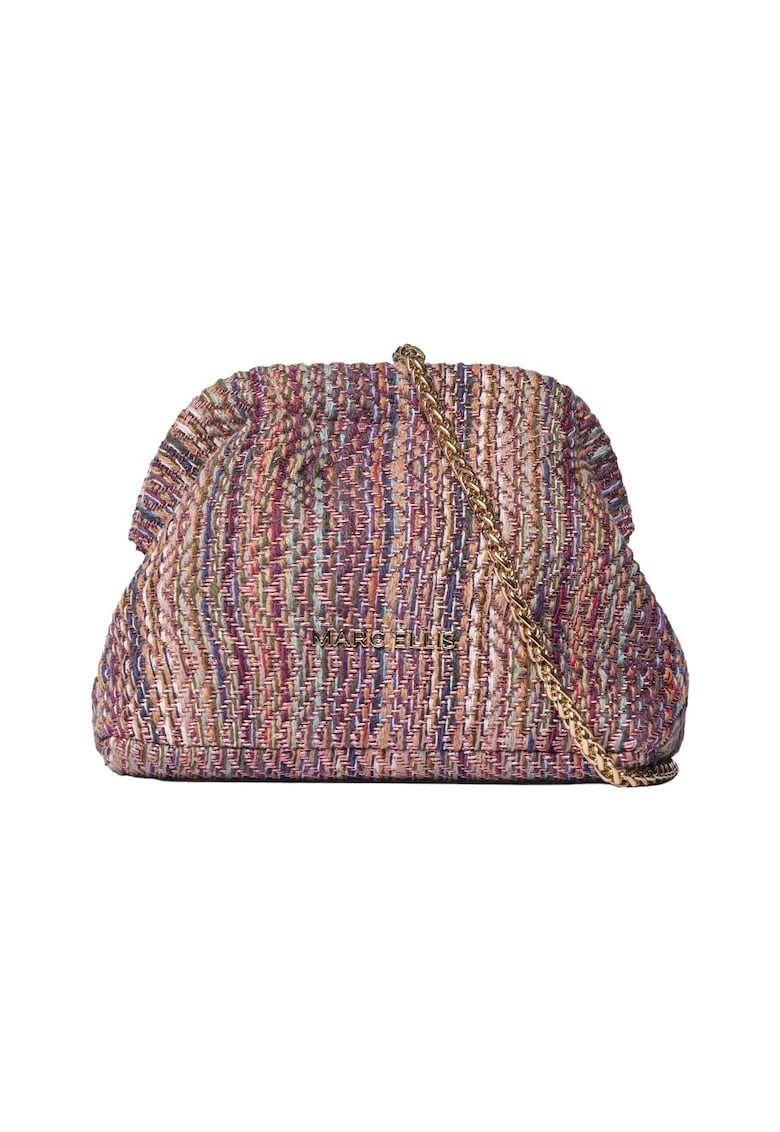 Geanta din material textil cu maner Deep, Roz melange