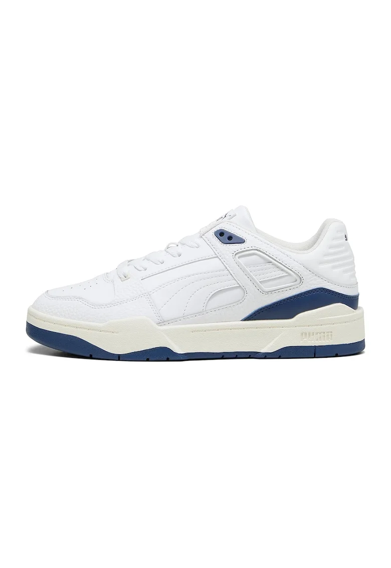 Pantofi sport de piele si piele ecologica Slipstream, Alb/Albastru