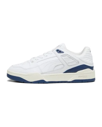 Pantofi sport de piele si piele ecologica Slipstream, Alb/Albastru