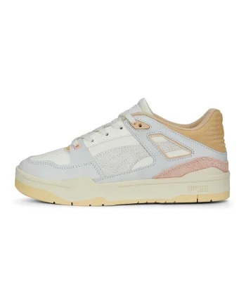 Pantofi sport cu insertii din piele intoarsa Slipstream Thrifted, Gri/Alb murdar
