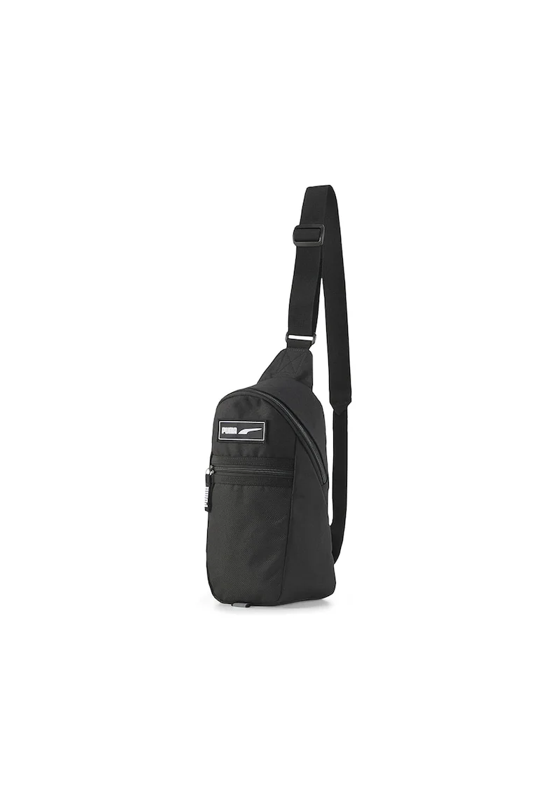 Geanta crossbody cu aplicatie logo Deck, Negru