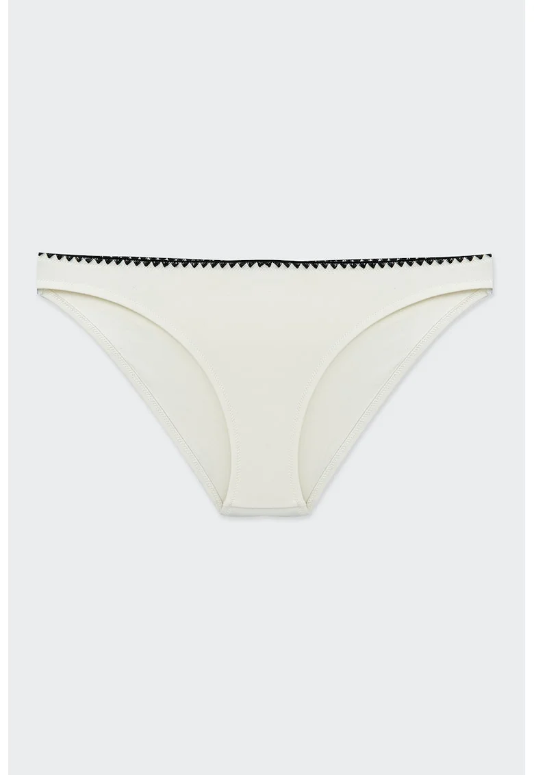 Slip brazilian, Negru/Alb murdar