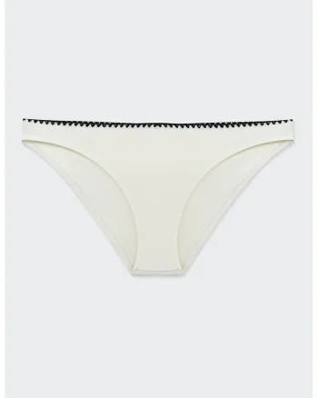Slip brazilian, Negru/Alb murdar