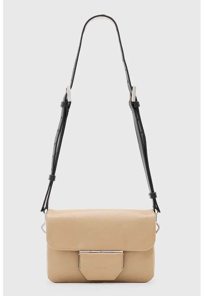 Geanta crossbody de piele Jupiter, Bej inchis