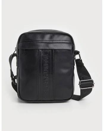 Geanta crossbody de piele ecologica Wolf Brant, Negru