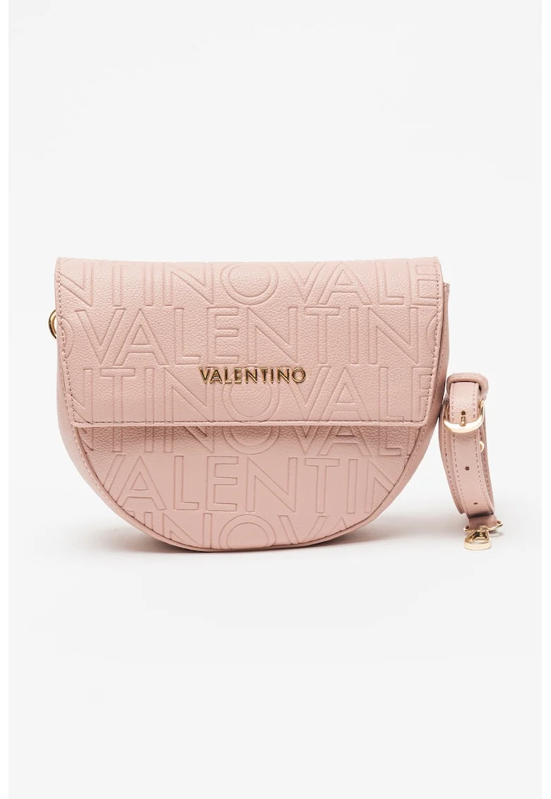 Geanta crossbody cu model logo Pansy, Roz pal