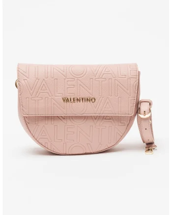 Geanta crossbody cu model logo Pansy, Roz pal