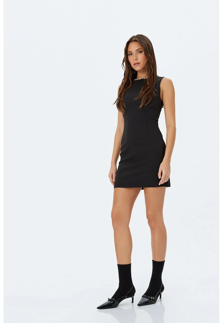 Rochie scurta cu croiala bodycon, Negru