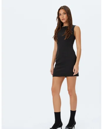 Rochie scurta cu croiala bodycon, Negru