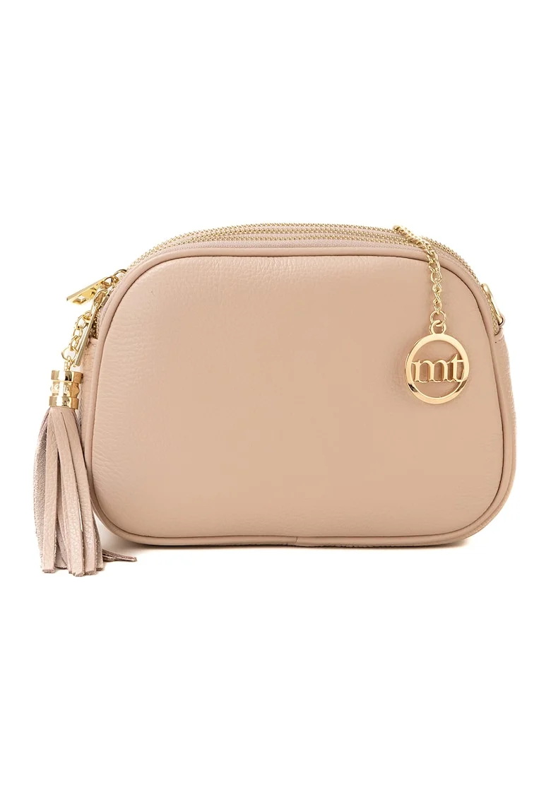 Geanta crossbody din piele cu trei compartimente Gradisca, Piersica