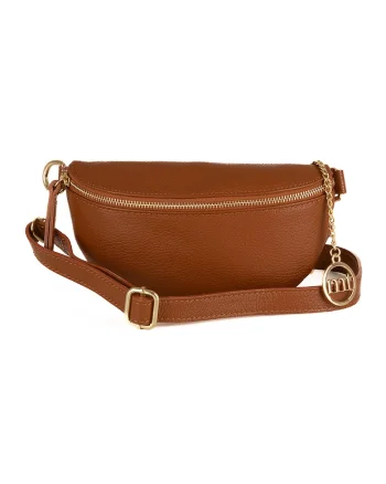 Geanta crossbody convertibila de piele Perugino, Maro scortisoara