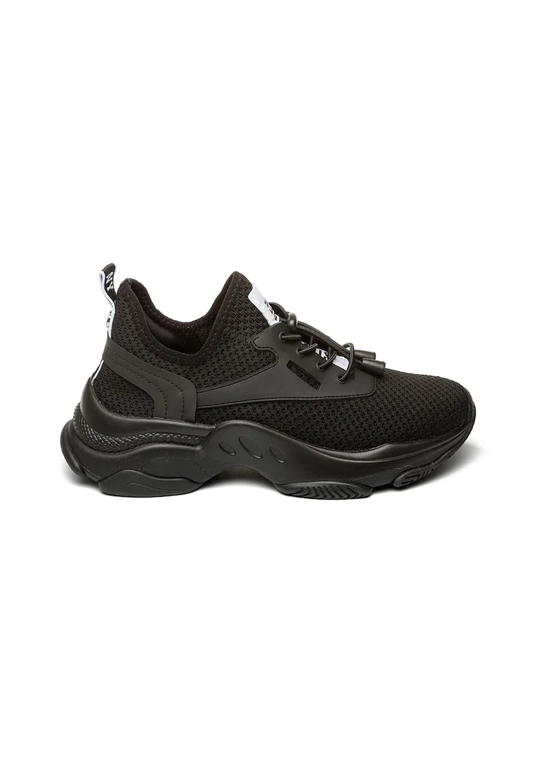 Pantofi sport Match-E slip-on cu insertii din plasa, Negru stins