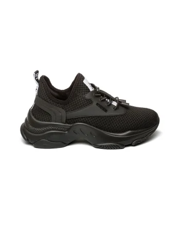 Pantofi sport Match-E slip-on cu insertii din plasa, Negru stins