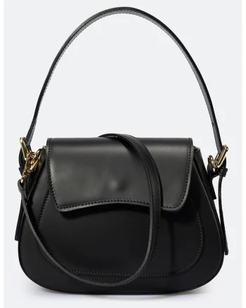 Geanta crossbody de piele, Negru