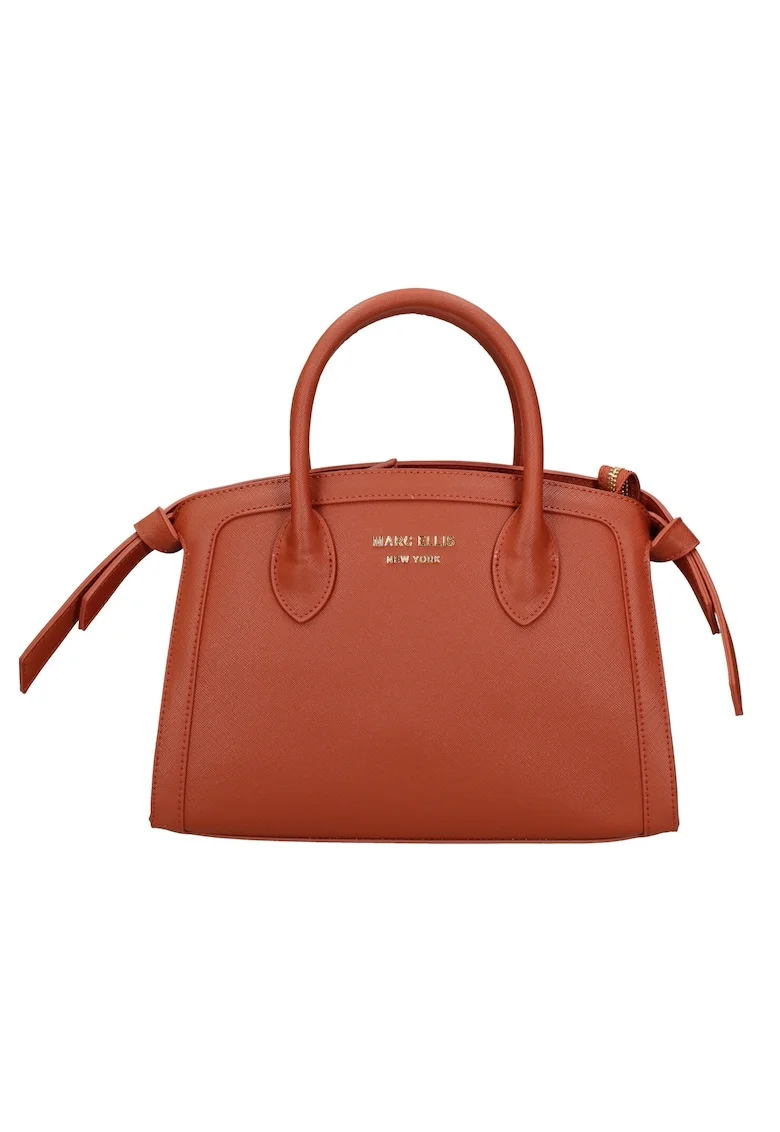 Geanta crossbody de piele ecologica, Portocaliu