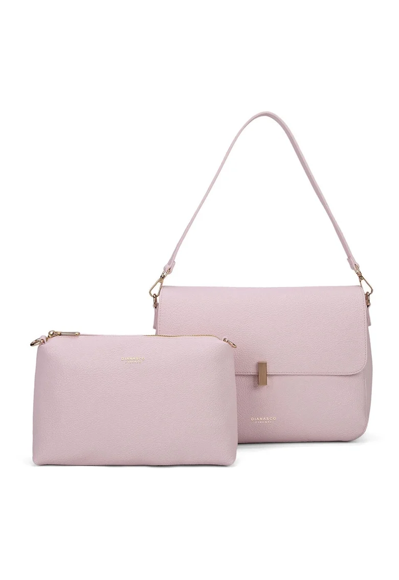 Geanta crossbody de piele ecologica, Roz