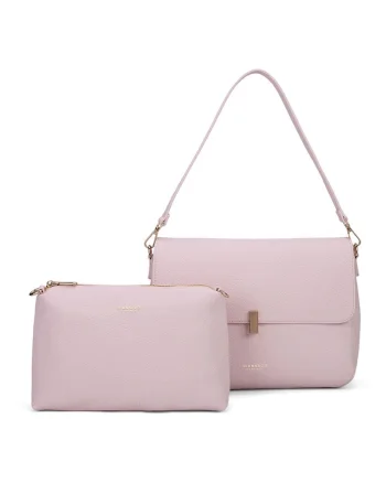 Geanta crossbody de piele ecologica, Roz