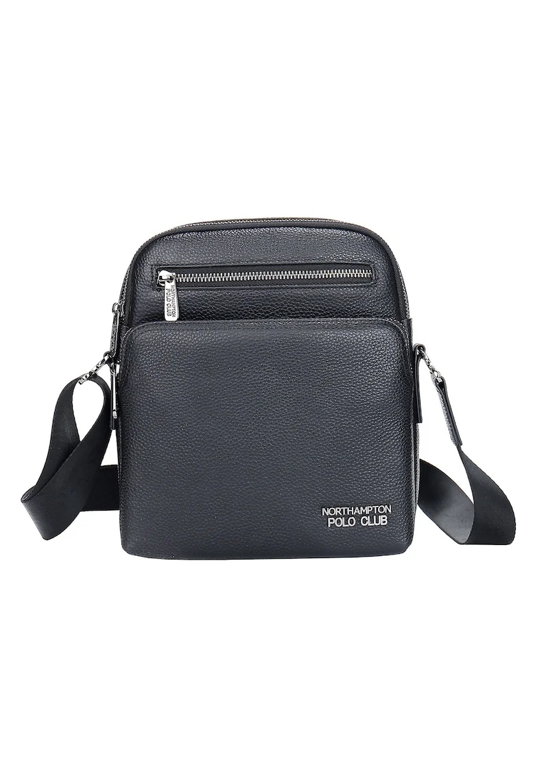 Geanta crossbody de piele, Negru