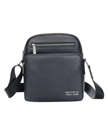 Geanta crossbody de piele, Negru